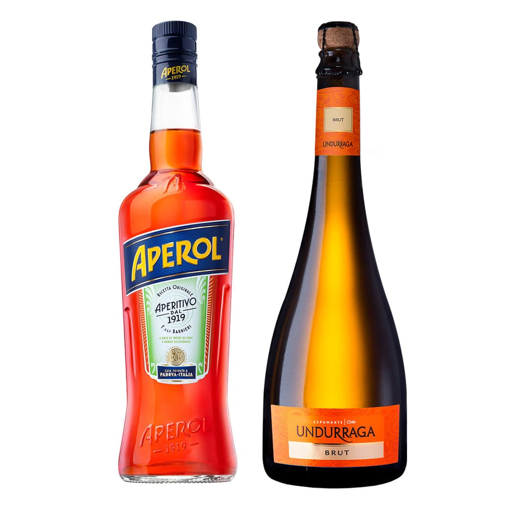 Licor Aperitivo Aperol 750cc + Espumante Undurraga Brut 750cc_1