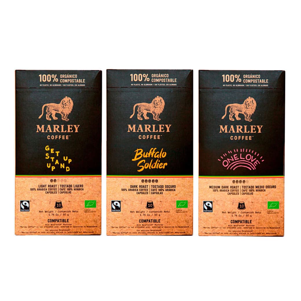 PACK MIX MARLEY COFFEE (Cápsulas) N°2: 3x Variedades de Cápsulas de Café Compatibles con Nespresso_1
