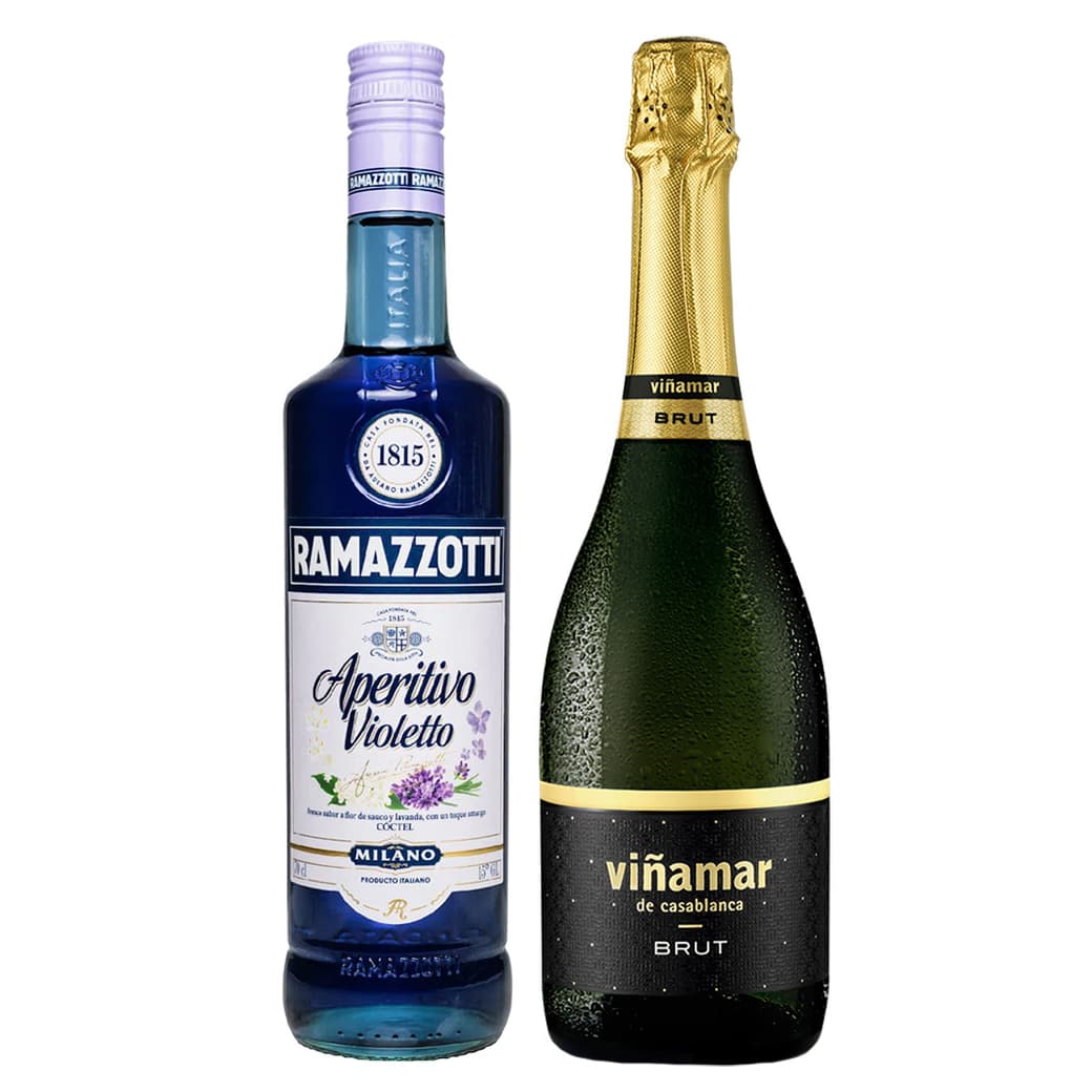 Pack Ramazzotti Violetto Viñamar: Licor Aperitivo Ramazzotti Violetto 700cc + Espumante Viñamar Charmat Brut 750cc_1