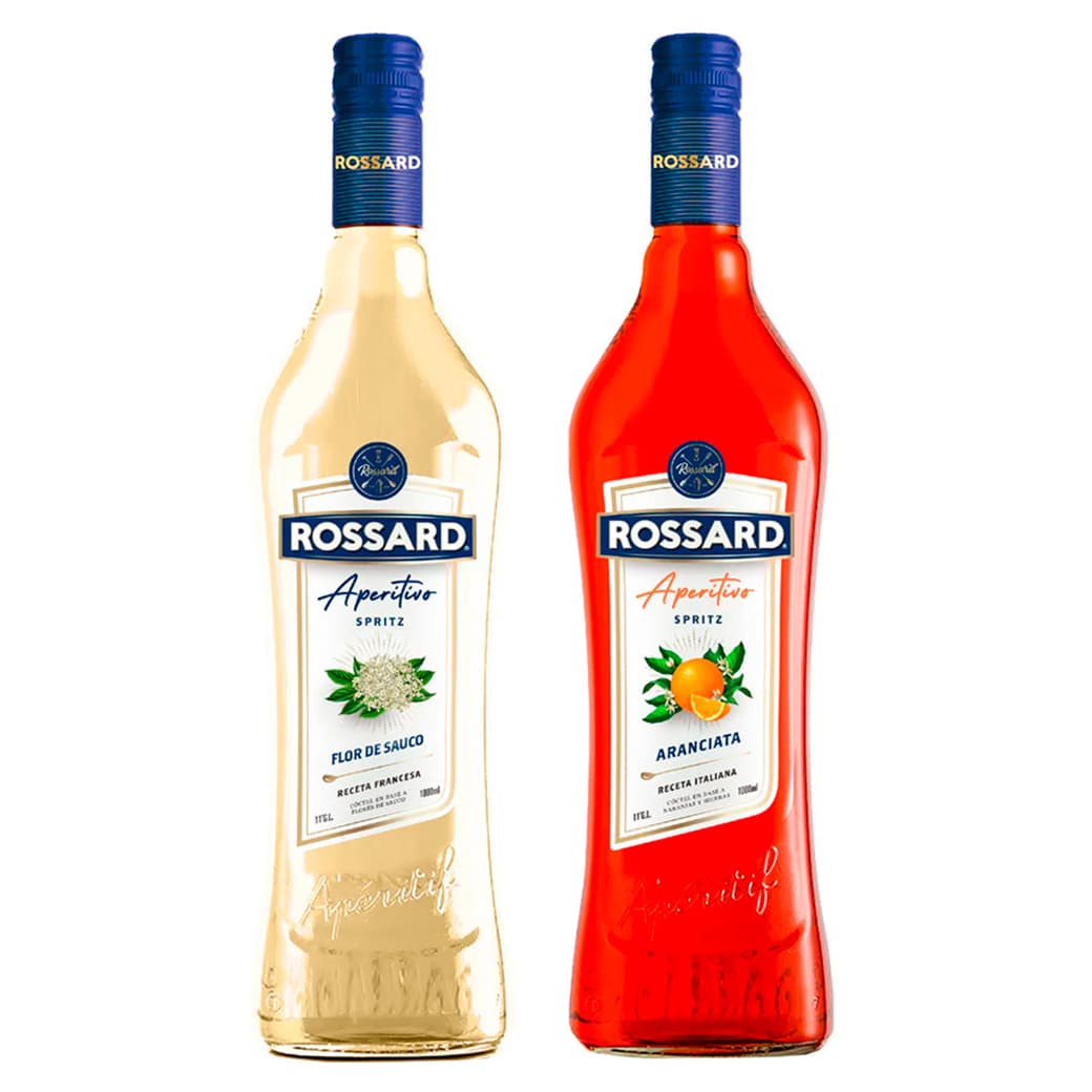 PACK ROSSARD N°2: 1x Licor Aperitivo Rossard Flor de Sauco Spritz 1 Litro 20° alc. + 1x Licor Aperitivo Rossard Aranciata 1 Litro 11° alc._1