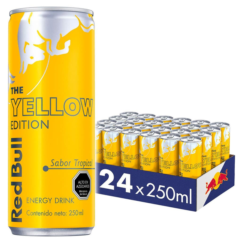 24x Bebida Energética Red Bull Yellow Edition en Lata 250cc_1