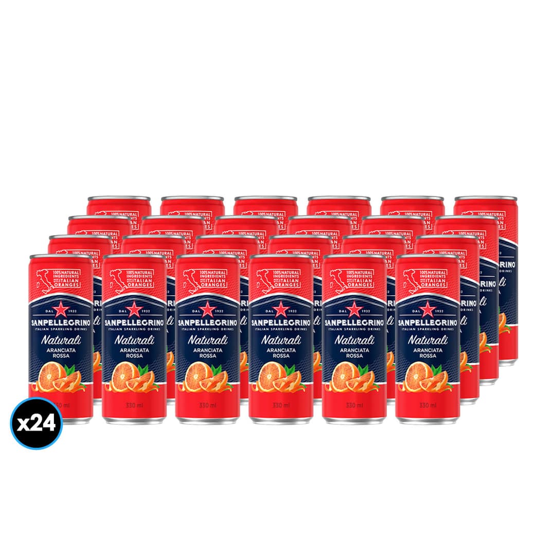 24x Agua San Pellegrino Aranciata Rossa Lata 330cc_1