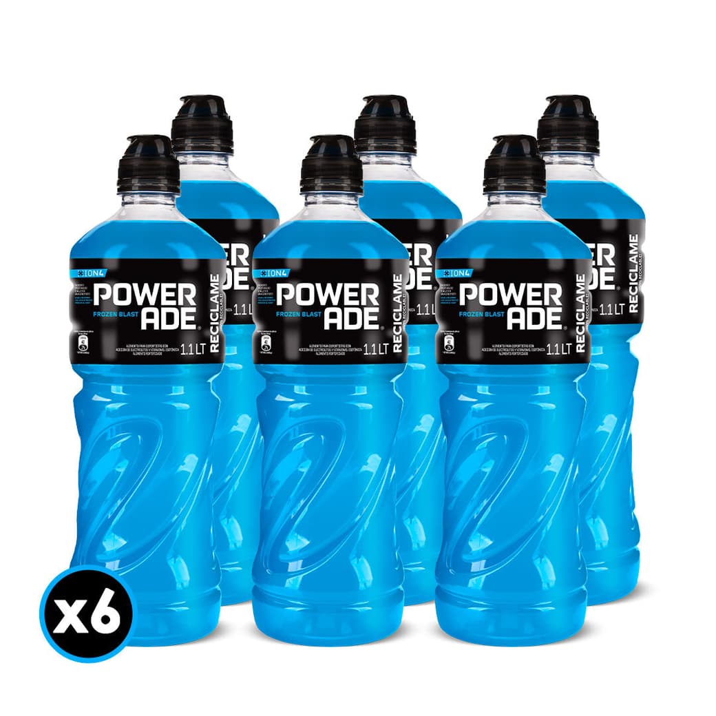 6x Bebida Isotónica Powerade Frozen Blast 1.1 Litros_1