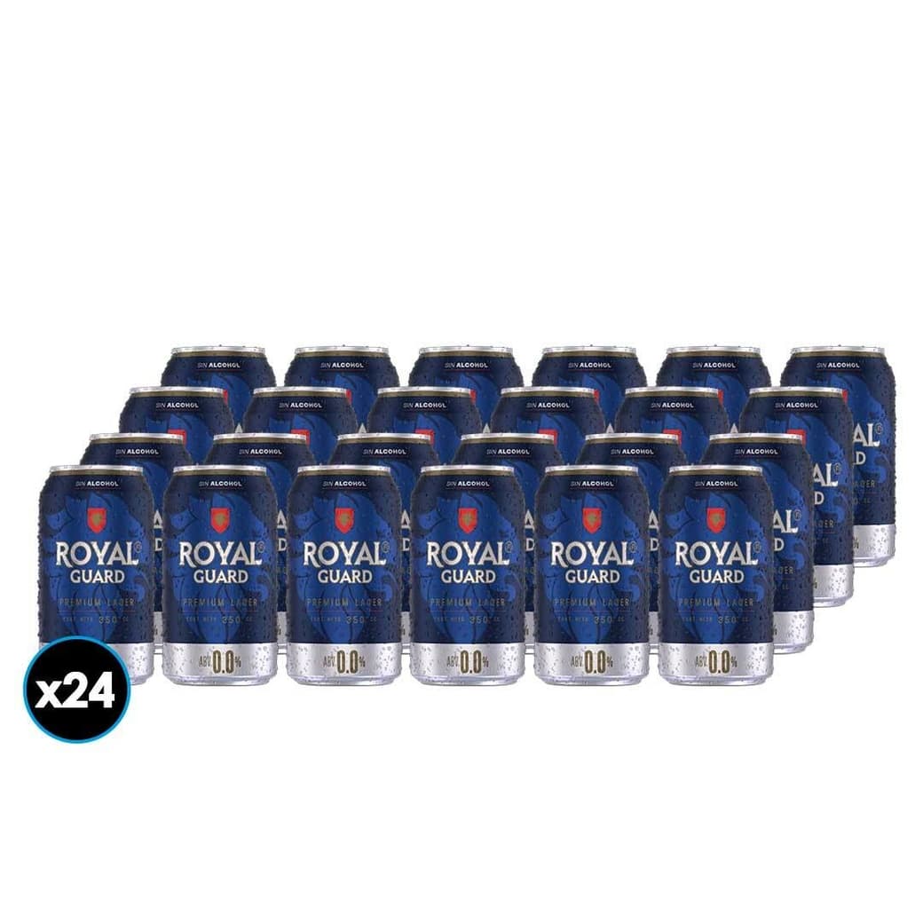 24x Cervezas Royal Guard Cero Lata 350cc _1