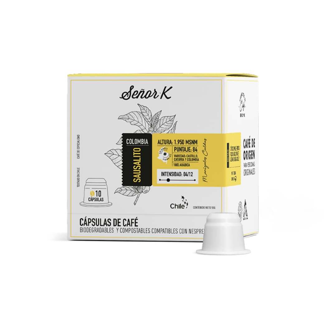 Cápsulas de Café Biodegradables Señor K Sausalito Nespresso® Compatible (10 Cápsulas)_1