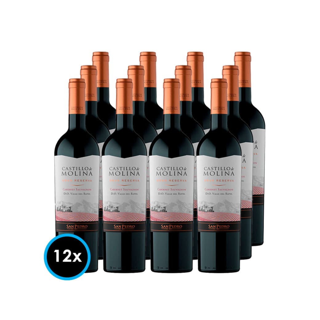 CAJA CASTILLO DE MOLINA CABERNET: 12x Vino Castillo de Molina Cabernet Sauvignon 750cc_1