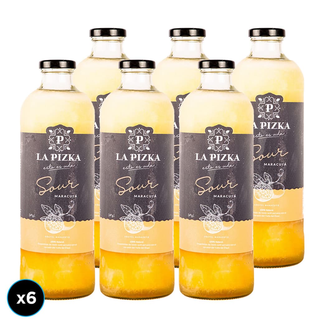 CAJA LA PIZKA MARACUYÁ: 6x Sour La Pizka Marayucá 1 Litro_1