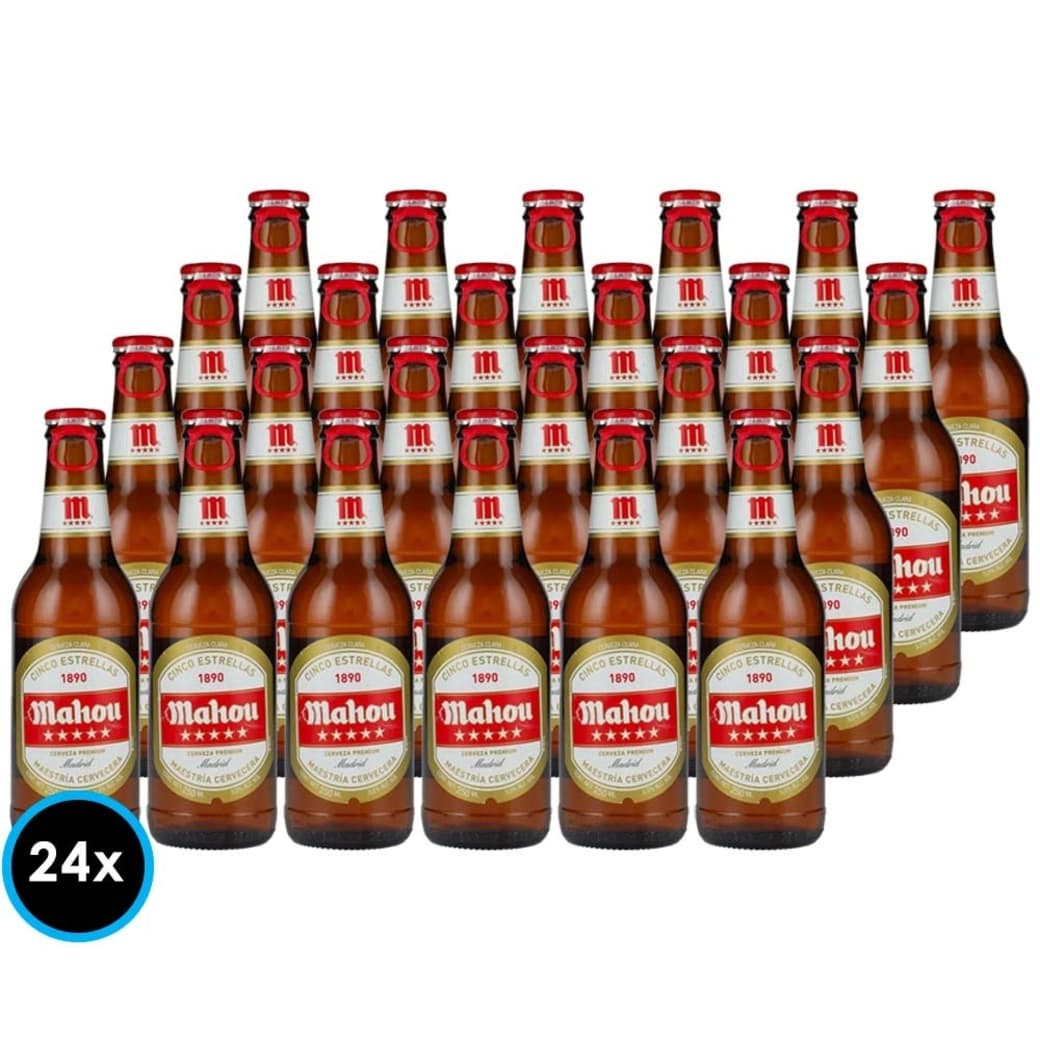 24x Cervezas Mahou 5 Estrellas Botella 250cc_1