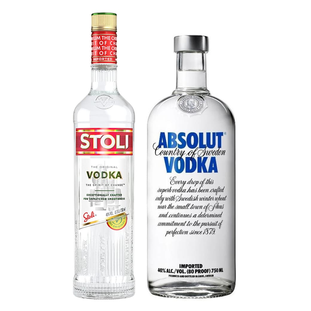 Vodka Stolichnaya 750cc + Vodka Absolut Blue 750cc_1