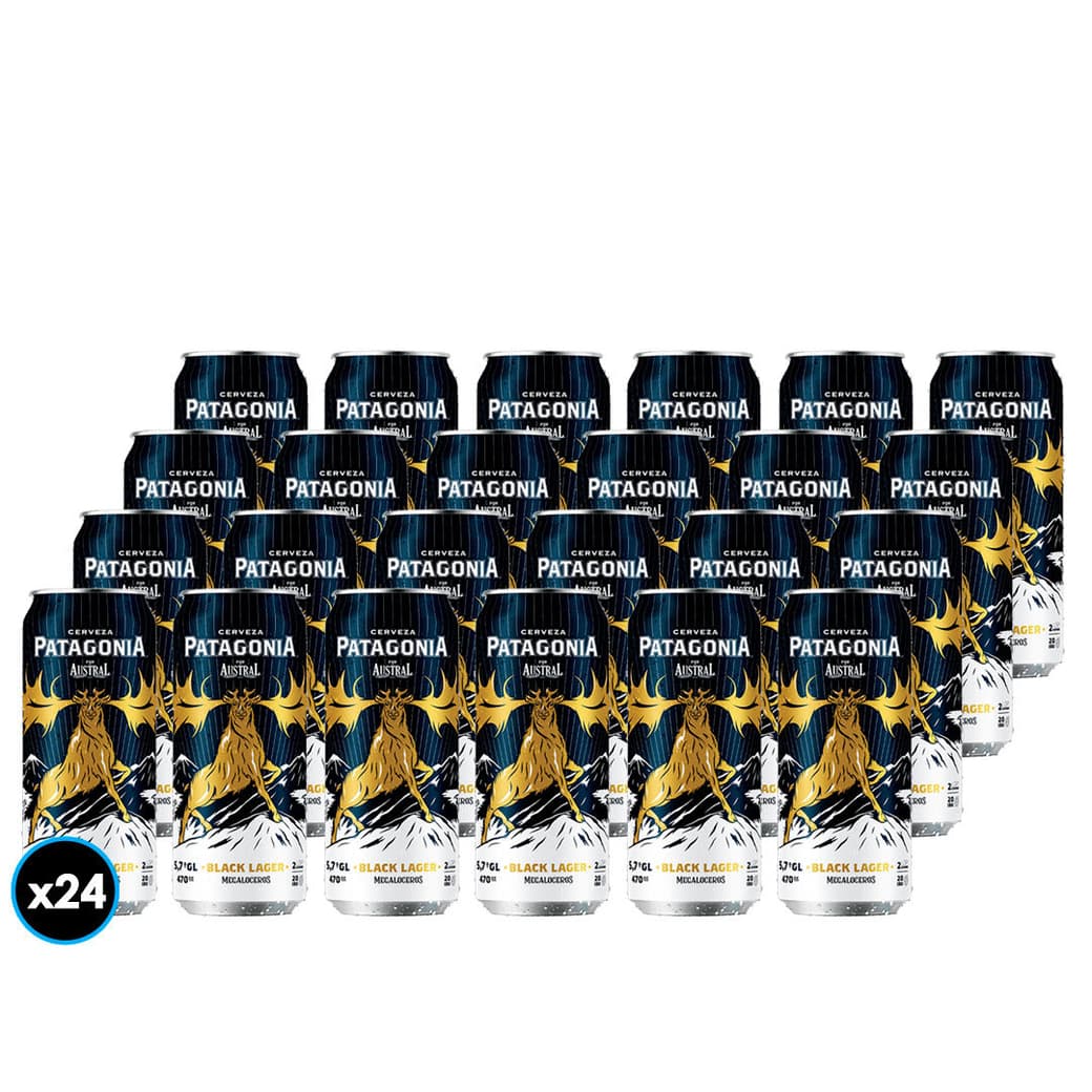 24x Cervezas Patagonia Black Lager 470cc 5,7º alc._1
