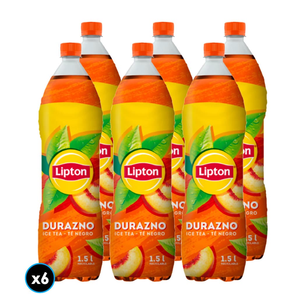 6x Té Helado Lipton Durazno 1,5 Litros _1