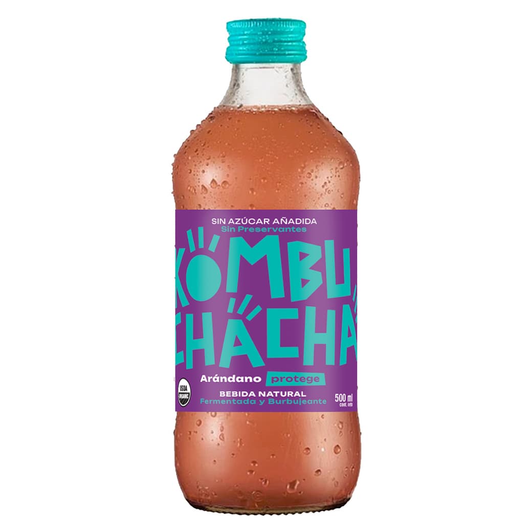 Kombuchacha Arándano Sin Azúcar Añadida Botella 500cc_1