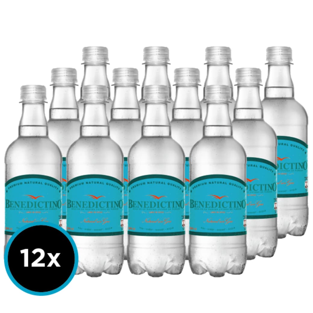 12x Agua Benedictino Natural Sin Gas 500cc_1
