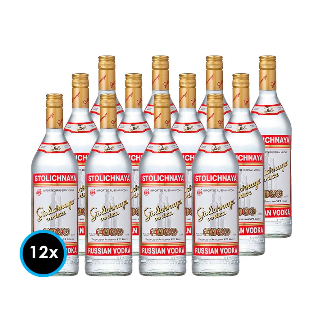 CAJA VODKA STOLICHNAYA 1 LITRO: 12x Vodka Stolichnaya 1 Litro_1