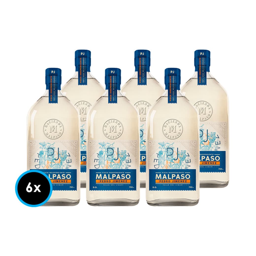 CAJA PISCO MAL PASO PEDRO JIMENEZ: 6x Pisco MalPaso Pedro Jimenez 750cc 40º alc._1