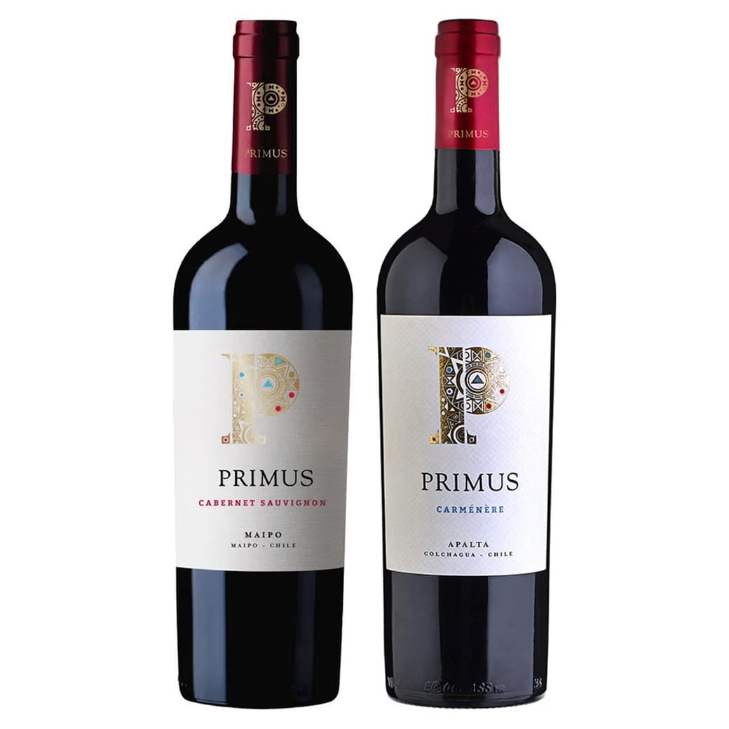 PACK PRIMUS N°1: 1x Vino Primus Cabernet Sauvignon Orgánico 750cc + 1x Vino Primus Carmenere Orgánico 750cc_1