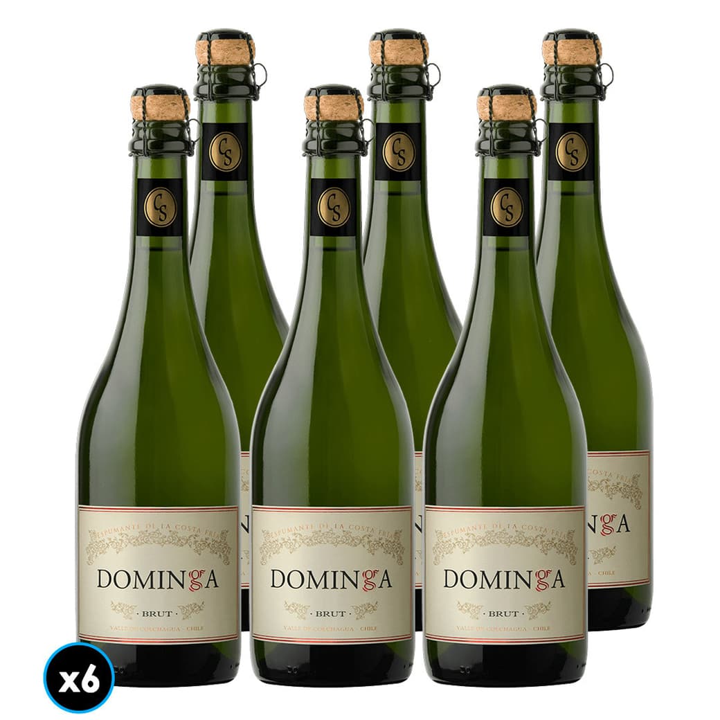 CAJA ESPUMANTE CASA SILVA DOMINGA: 6x Espumante Casa Silva Dominga Brut 750cc_1