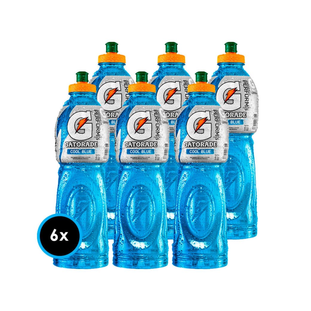 6x Bebida Isotónica Gatorade Cool Blue 1 Litro_1