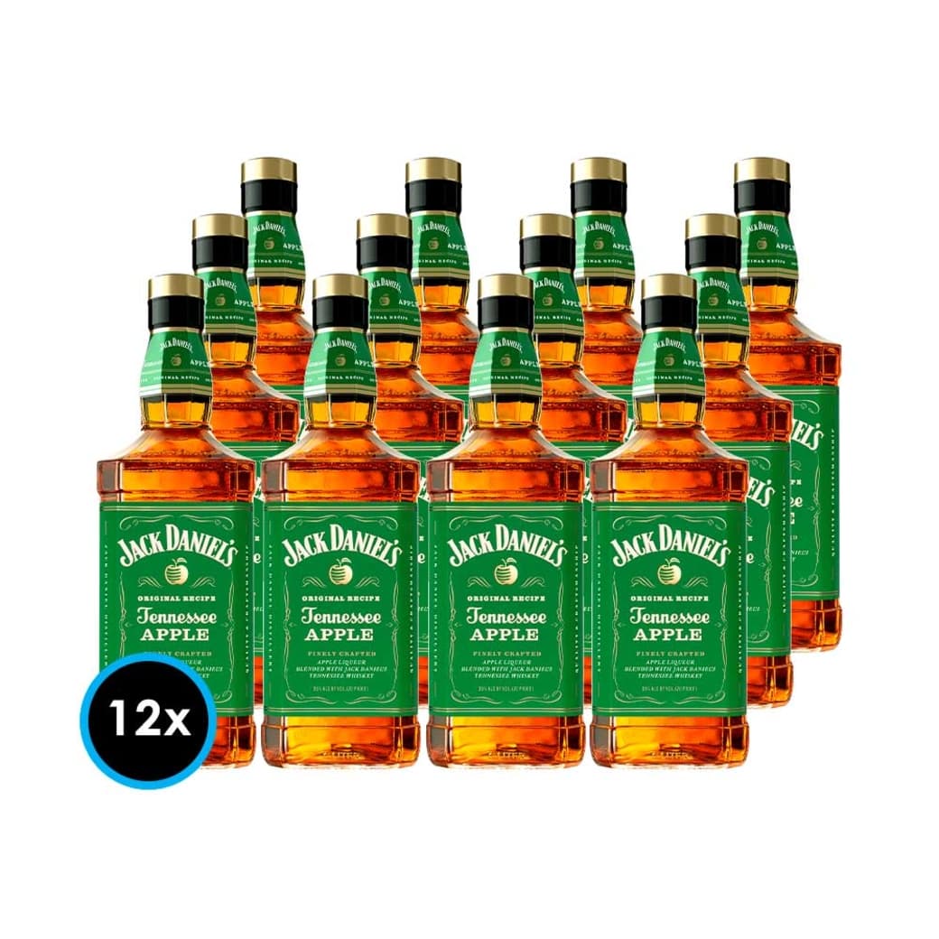 CAJA JACK DANIELS APPLE 1 Litro: 12x Whiskey Jack Daniels Apple 1 Litro 35º alc._1