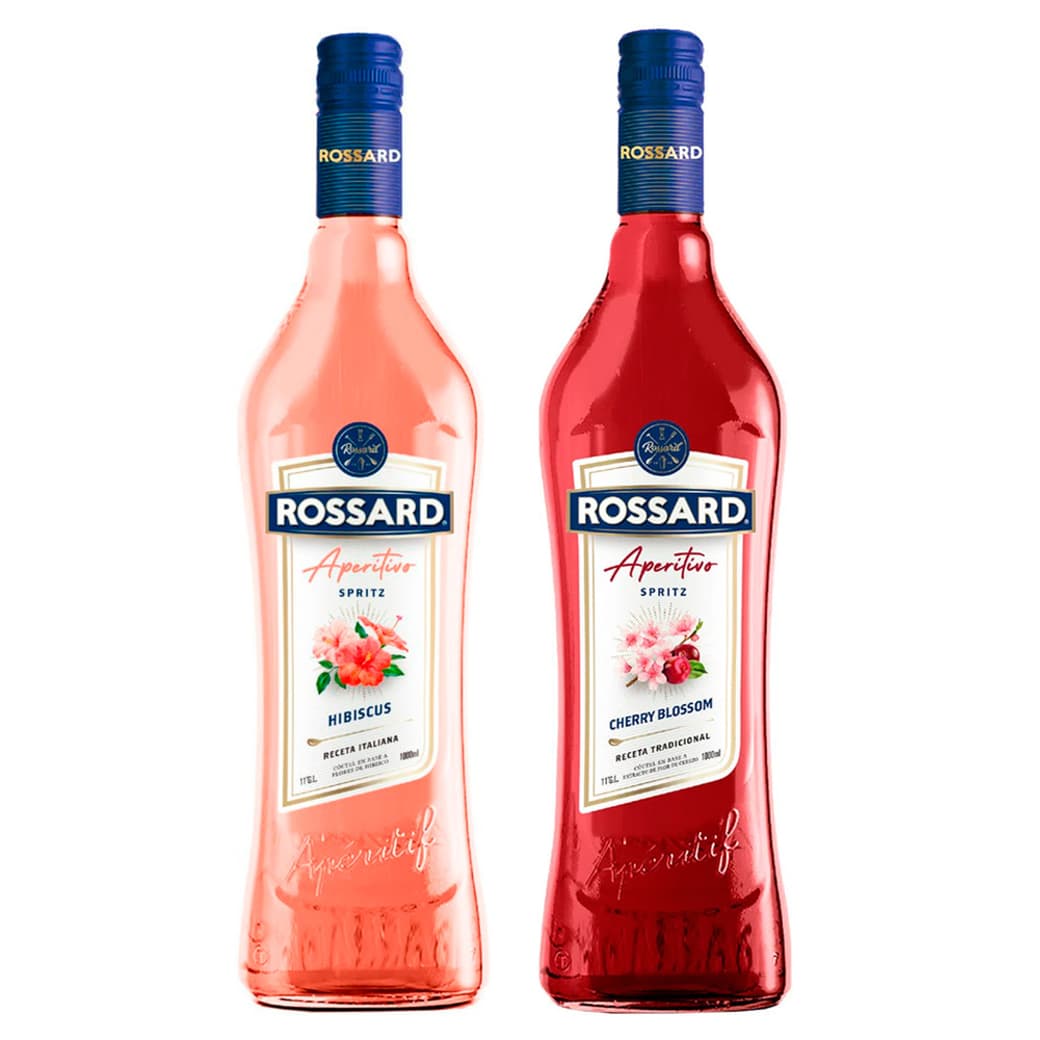 PACK ROSSARD N°3: 1x Licor Aperitivo Rossard Hibiscus Spritz 1 Litro 15° alc. + 1x Licor Aperitivo Rossard Cherry Spritz 1 Litro 12° alc._1