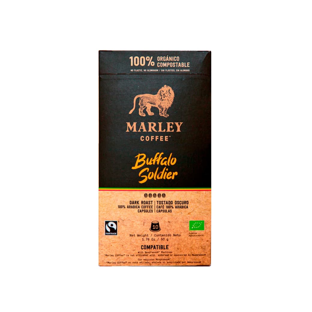 Cápsulas Café Marley Coffee Buffalo Solider Nespresso® Compatible (10 Cápsulas)_1