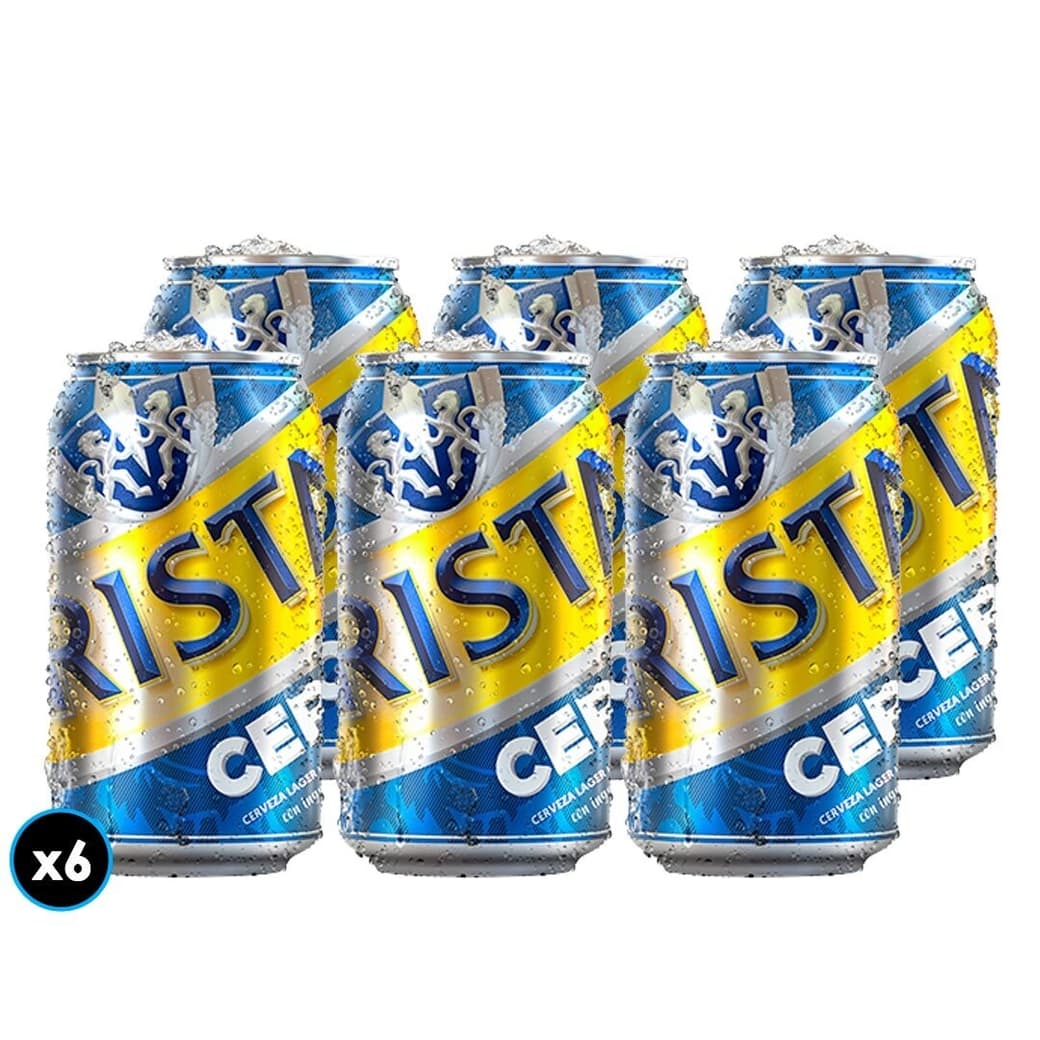 6x Cervezas Cristal Cero Lata 350cc_1
