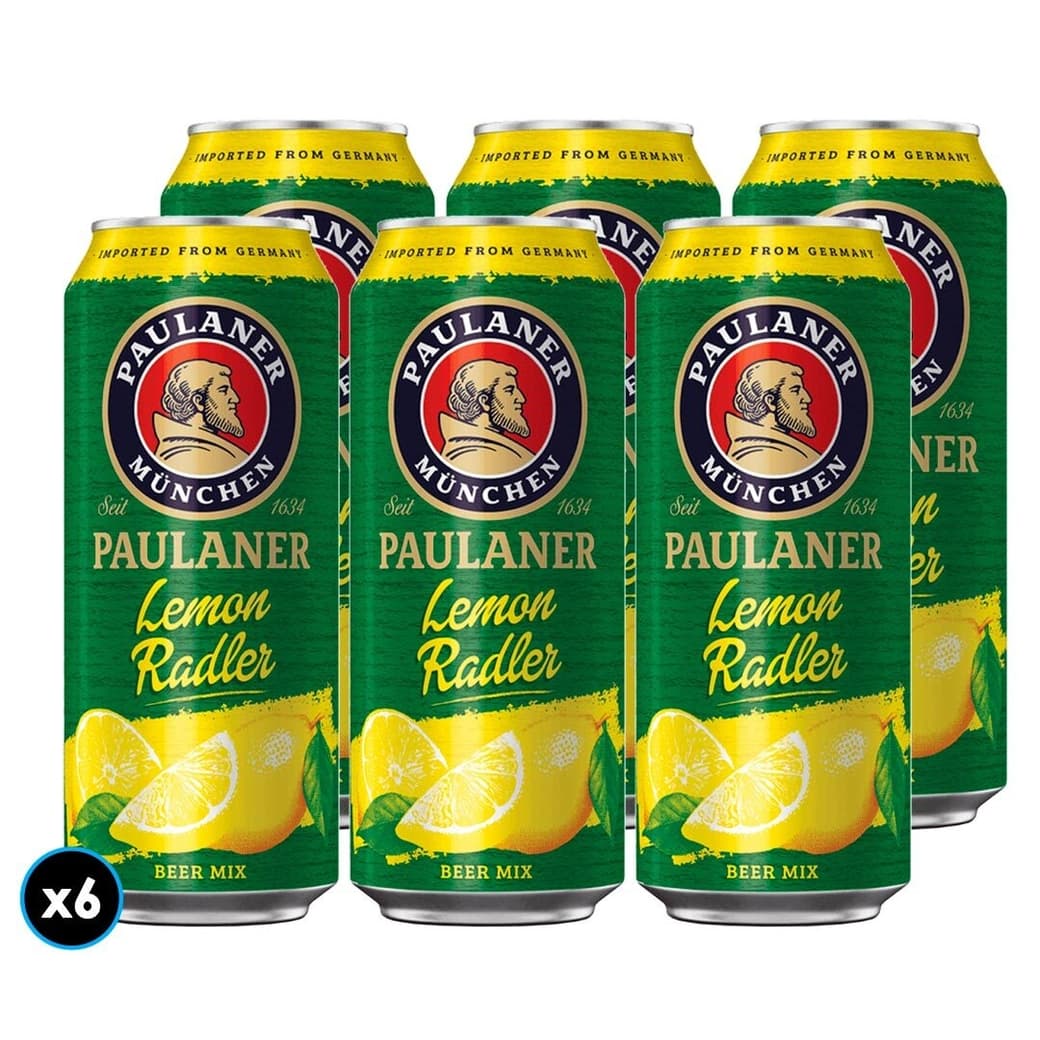 Pack 6x Cerveza Paulaner Lemon Radler Lata 500c_1