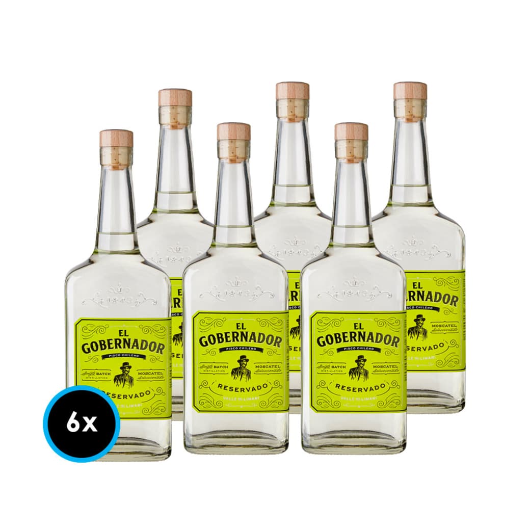 CAJA PISCO EL GOBERNADOR RESERVADO: 6x Pisco El Gobernador Reservado 750cc 40º alc._1