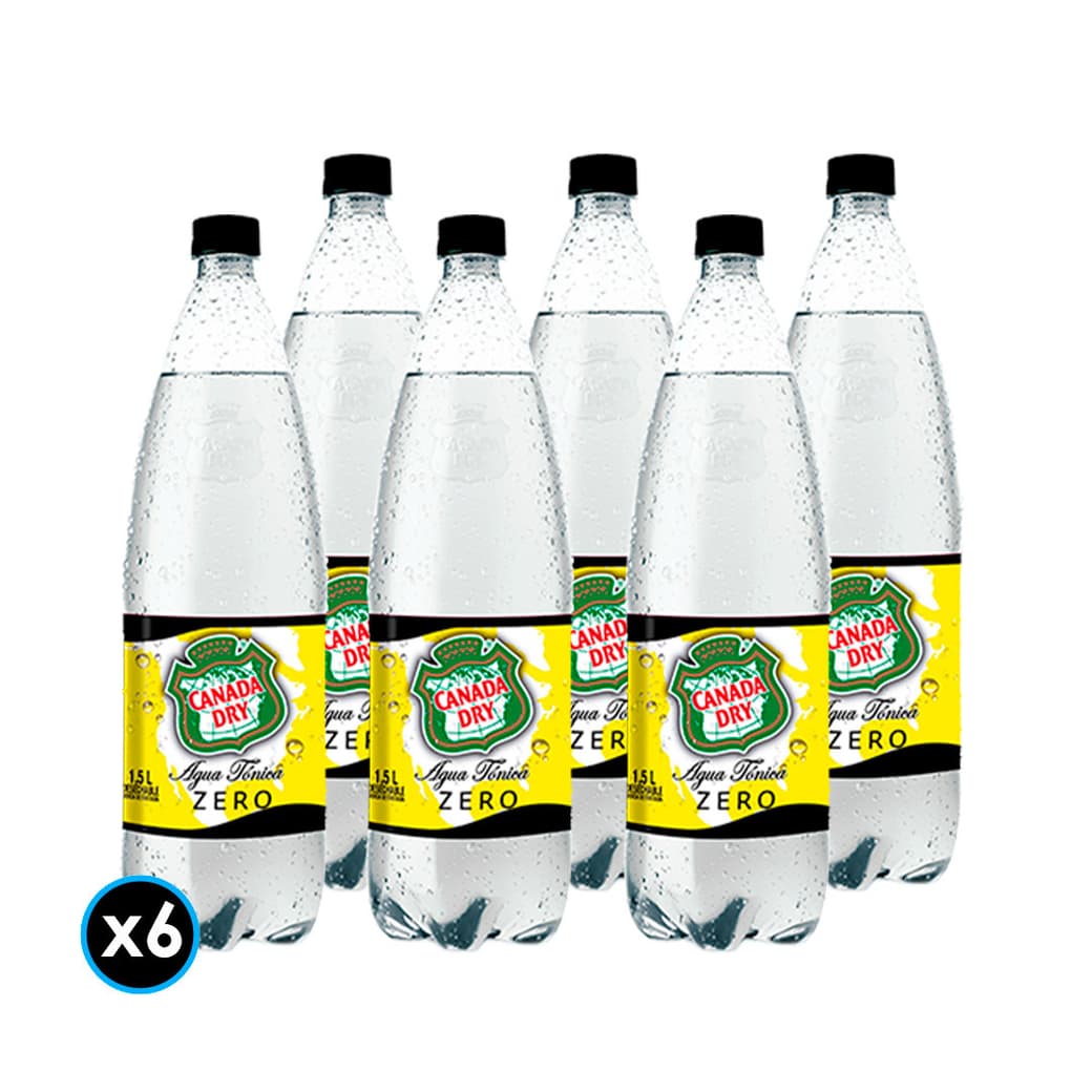 6x Agua Tónica Canada Dry Zero 1.5 Litros_1
