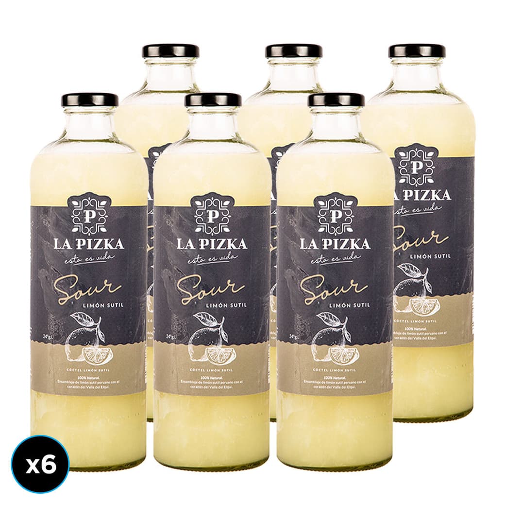CAJA LA PIZKA CLÁSICO: 6x Sour La Pizka Clásico 1 Litro_1