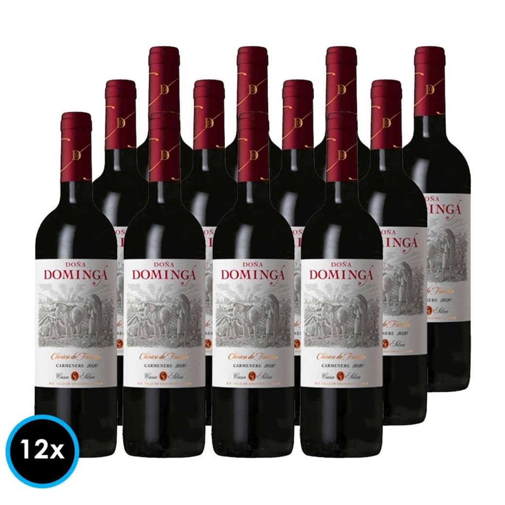 CAJA DOÑA DOMINGA (Carmenere): 12x Vino Doña Dominga Clásico de Familia Carmenere 750cc_1