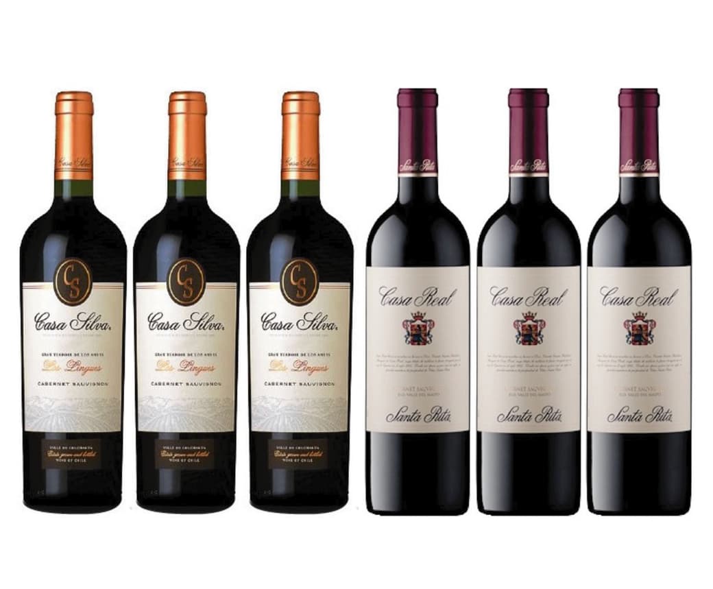 PACK CASAS (Cabernet): 3x Vino Casa Real Cabernet Sauvignon 750cc + 3x Vino Casa Silva Gran Terroir Cabernet Sauvignon 750cc_1