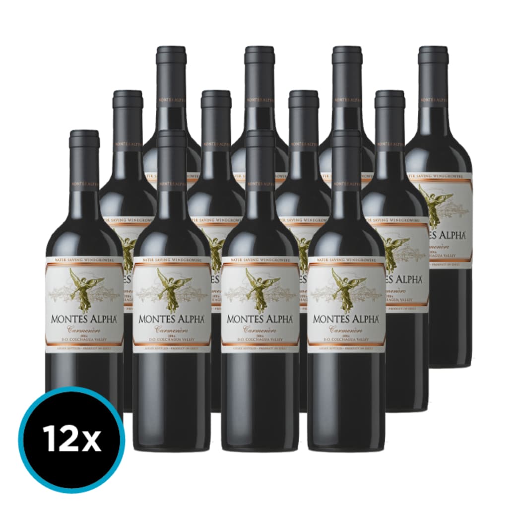 CAJA MONTES ALPHA (Carmenere): 12x Vino Montes Alpha Carmenere 750cc_1