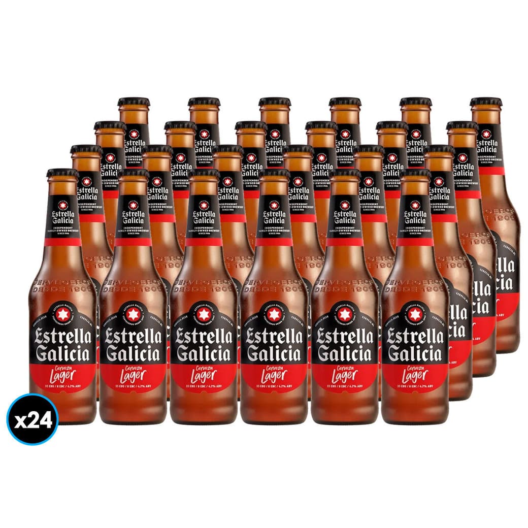 24x Cerveza Estrella Galicia Premium Lager Botella 330cc_1