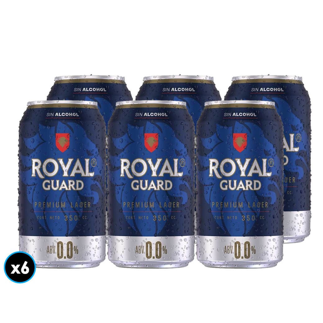 6x Cervezas Royal Guard Cero Lata 350cc_1