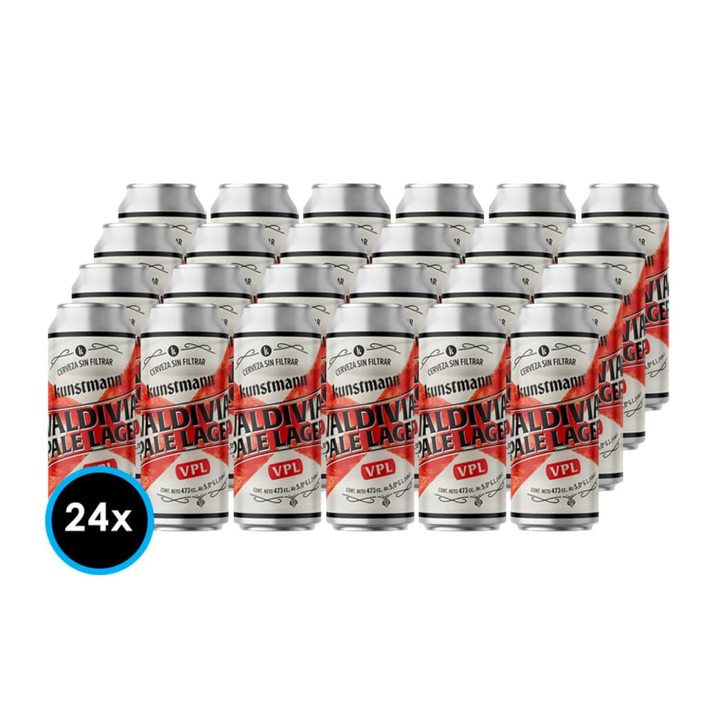 24x Cervezas Kunstmann Valdivia Pale Lager Lata 470cc_1
