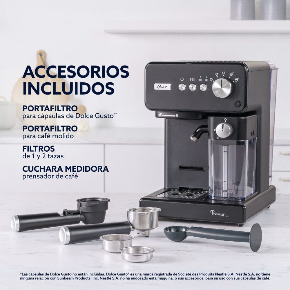 Cafetera Oster Automática de Espresso PrimaLatte Negra BVSTEM6604BK-052_6