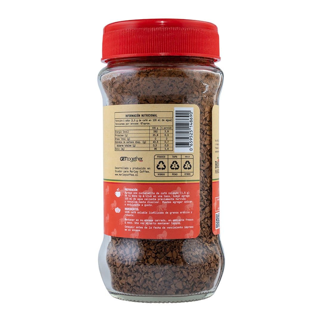 Café Instantáneo Liofilizado Marley Coffee Wake Up and Live 100 grs._2