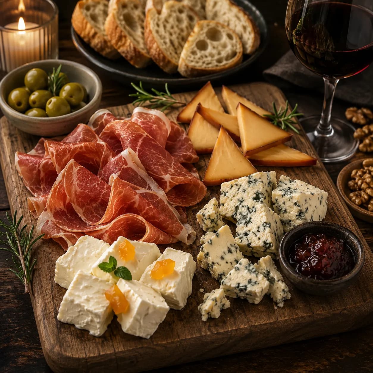 PACK PORXAS - SANTA ROSA: 1x Jamón Serrano Porxas 500 grs. + Queso Ahumado Tradición Santa Rosa 100 grs. + Queso Crema Americano Santa Rosa 200 grs. + Queso Azul Cuña Santa Rosa 100 grs._2