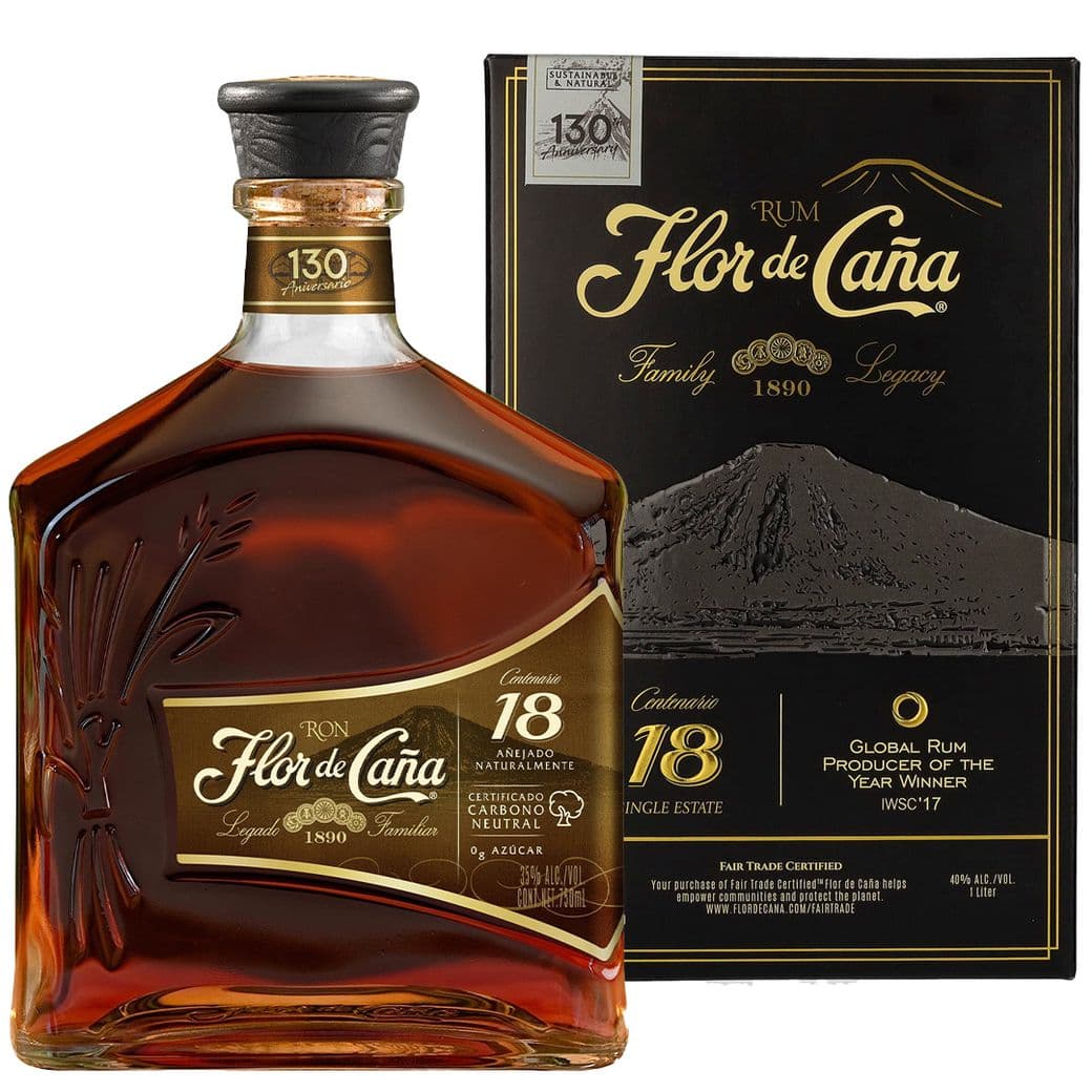 Ron Flor De Caña 18 años Centenario Gold 750cc_1