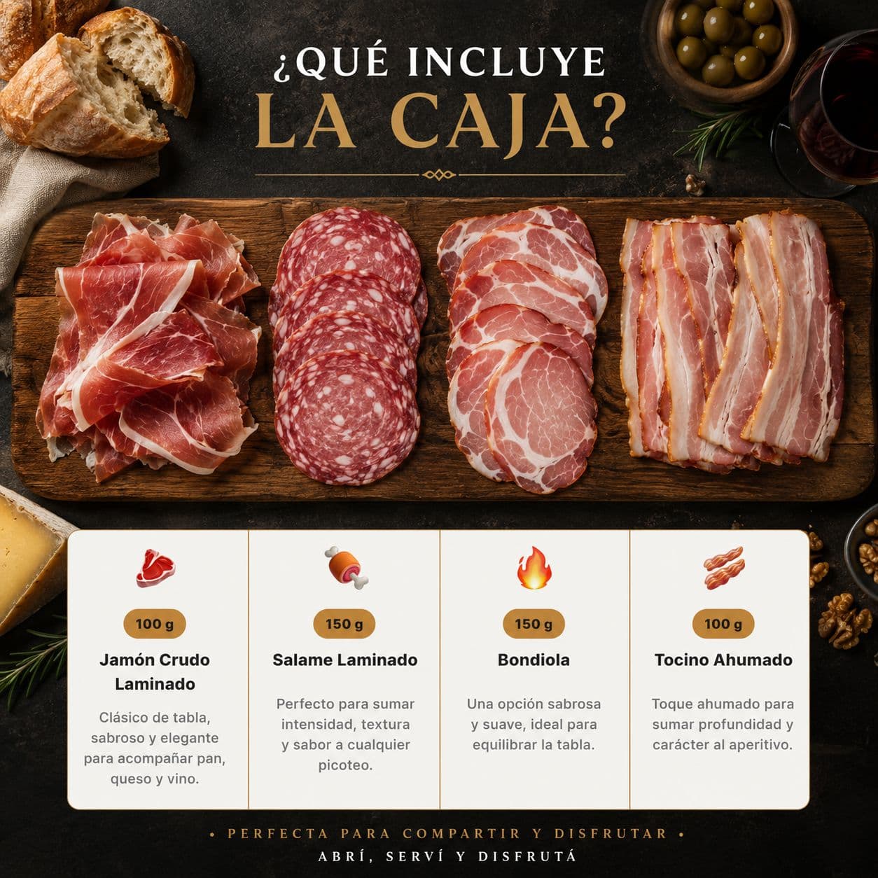 Caja Experiencia de Charcutería Soler: Jamón Crudo, Salame, Bondiola y Tocino_2