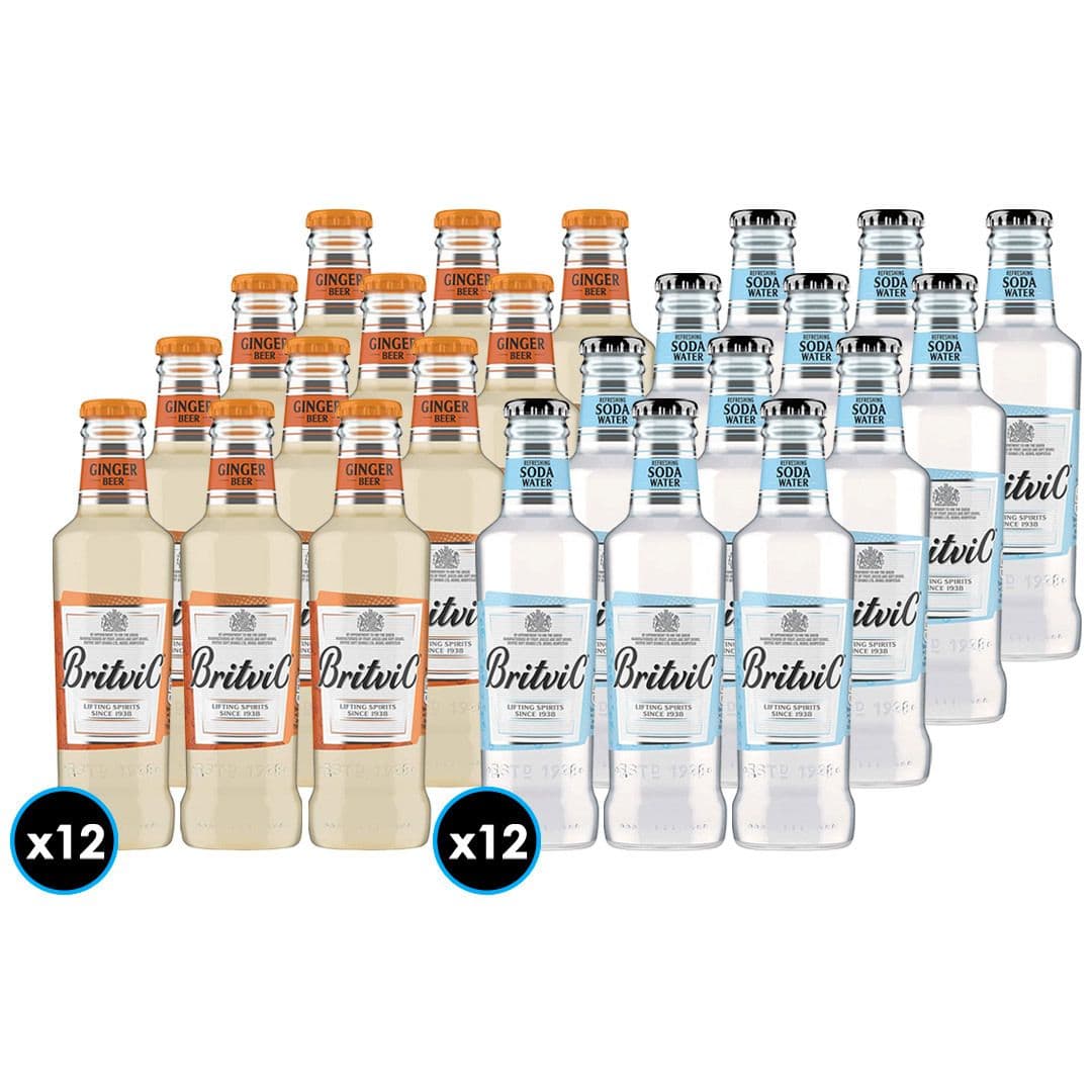 12x Britvic Soda Water 200cc +12x Britvic Ginger Beer 200cc_1