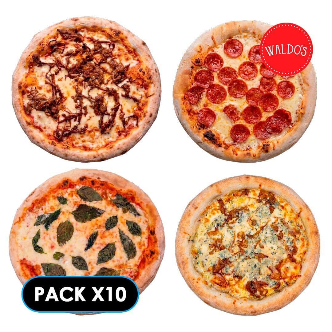 PACK PIZZAS WALDO'S CONGELADAS TOP SELLERS 10x_1