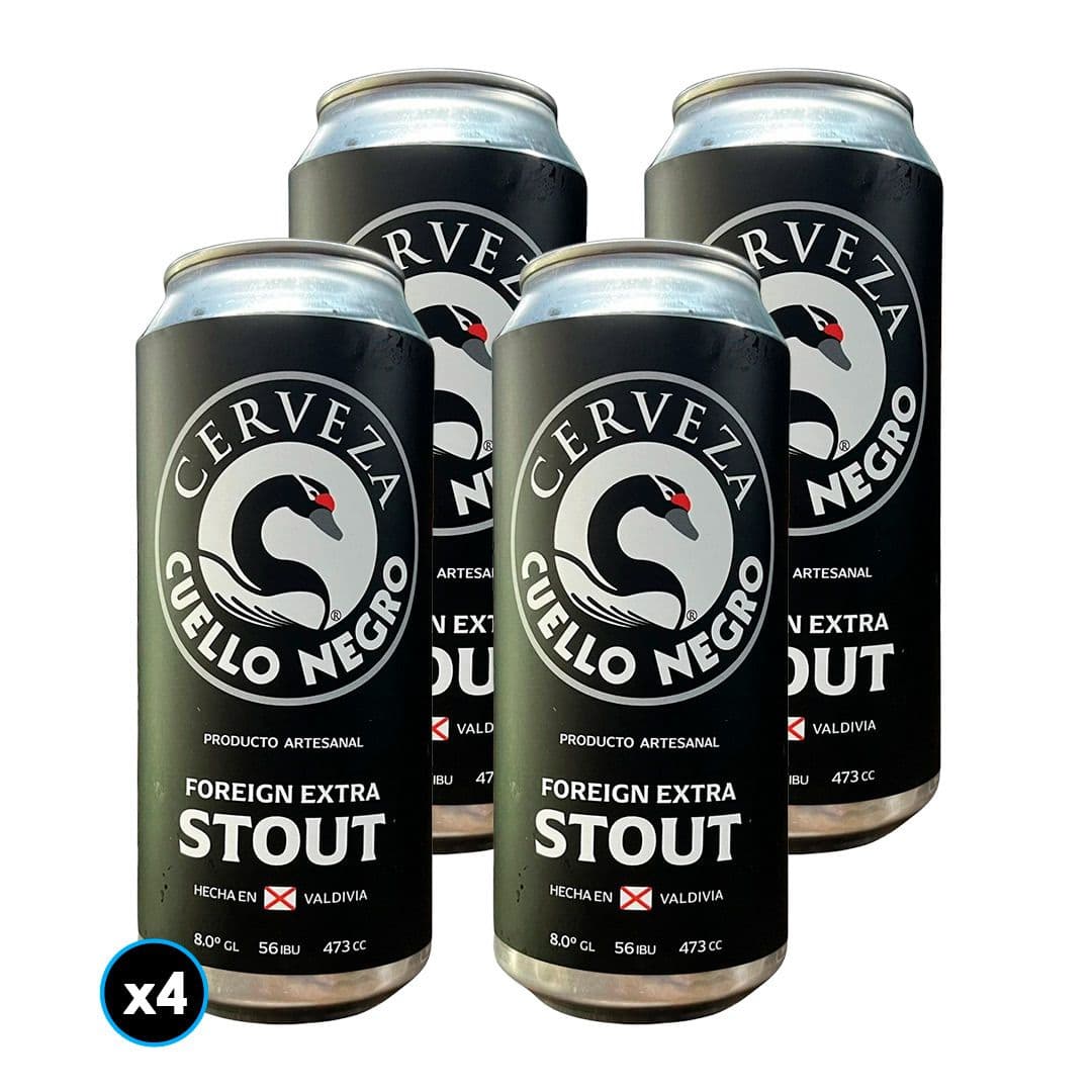 4x Cerveza Cuello Negro Stout Lata 473cc_1