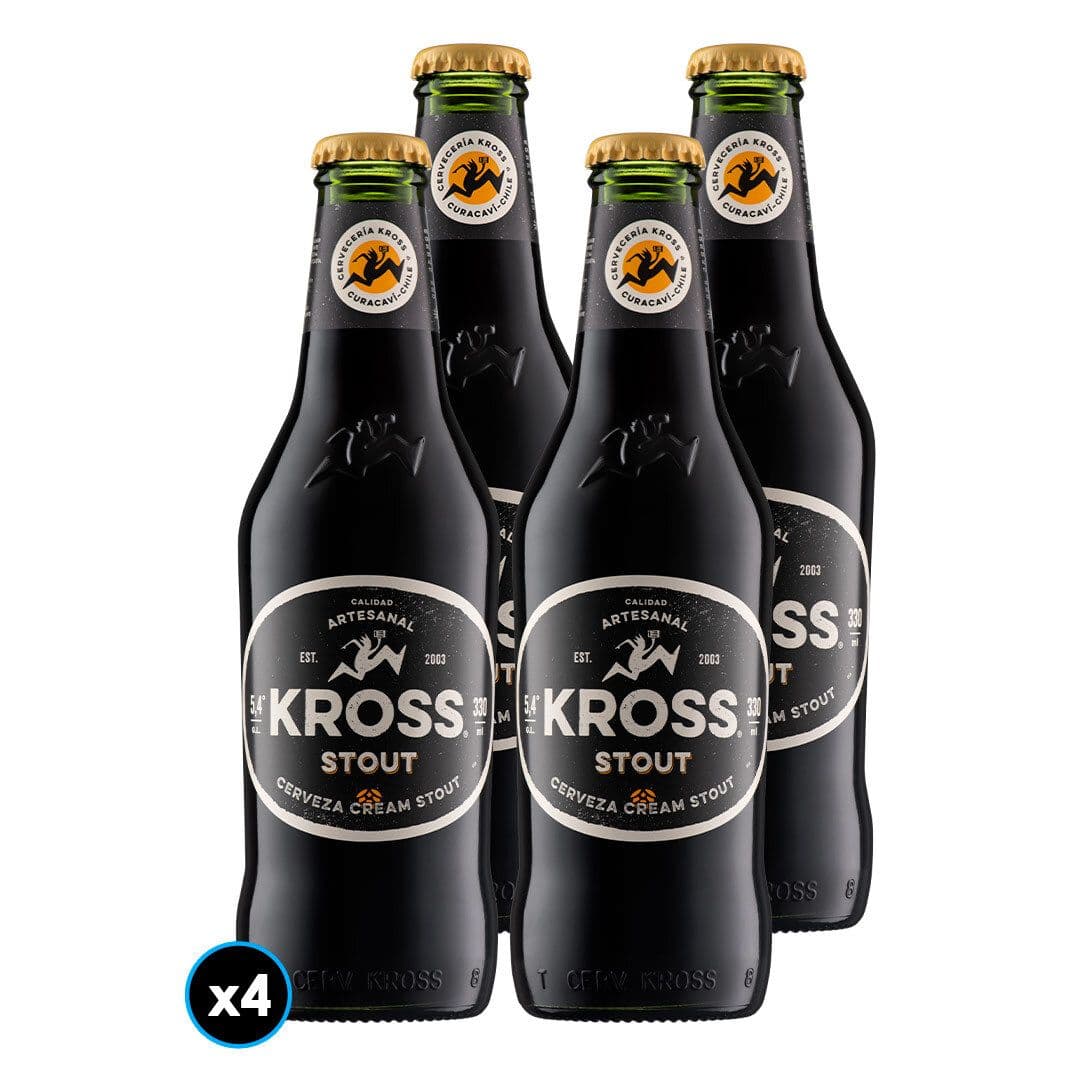 4x Cerveza Kross Stout Botella 330cc_1
