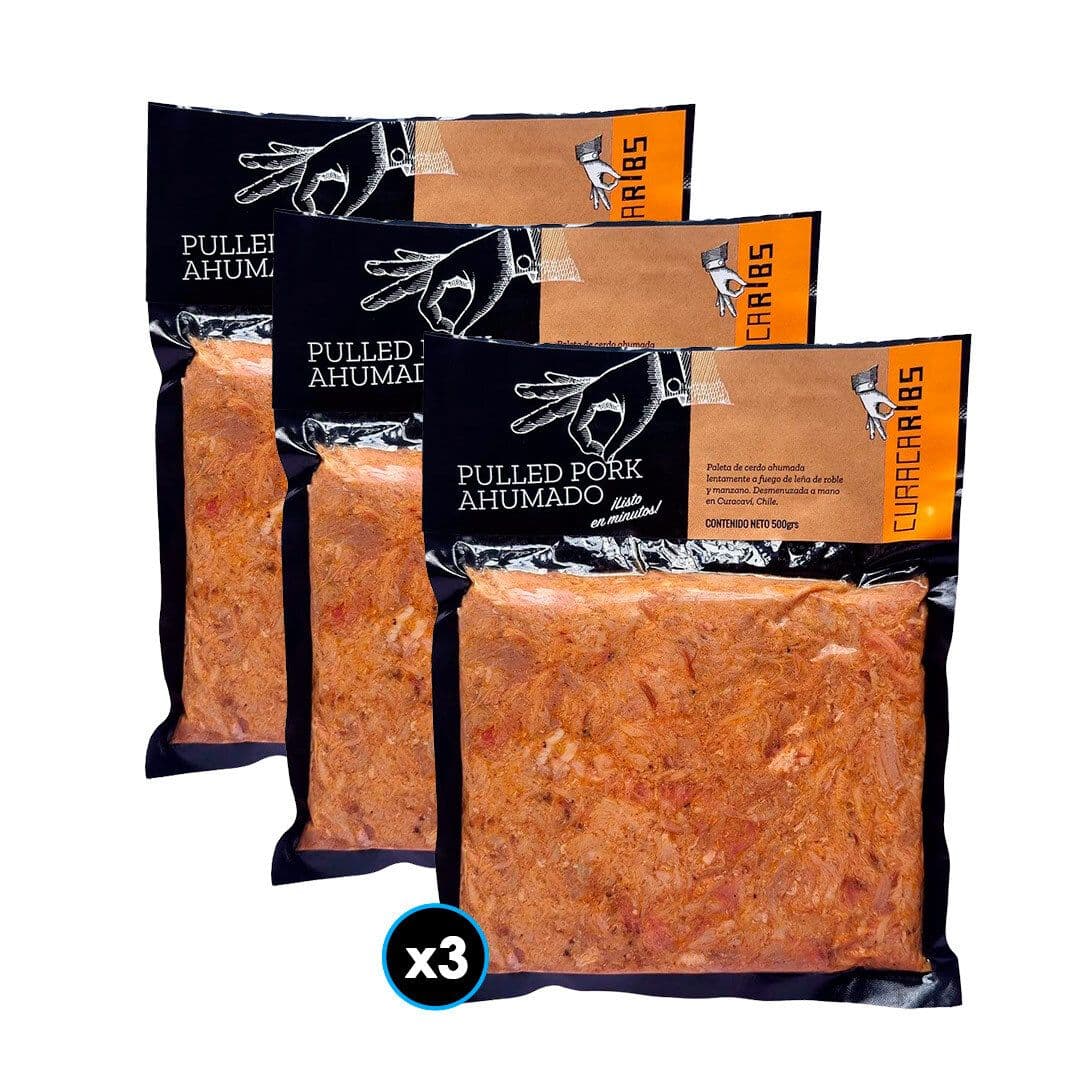 3x Curacaribs Pulled Pork Ahumado 500 grs._1