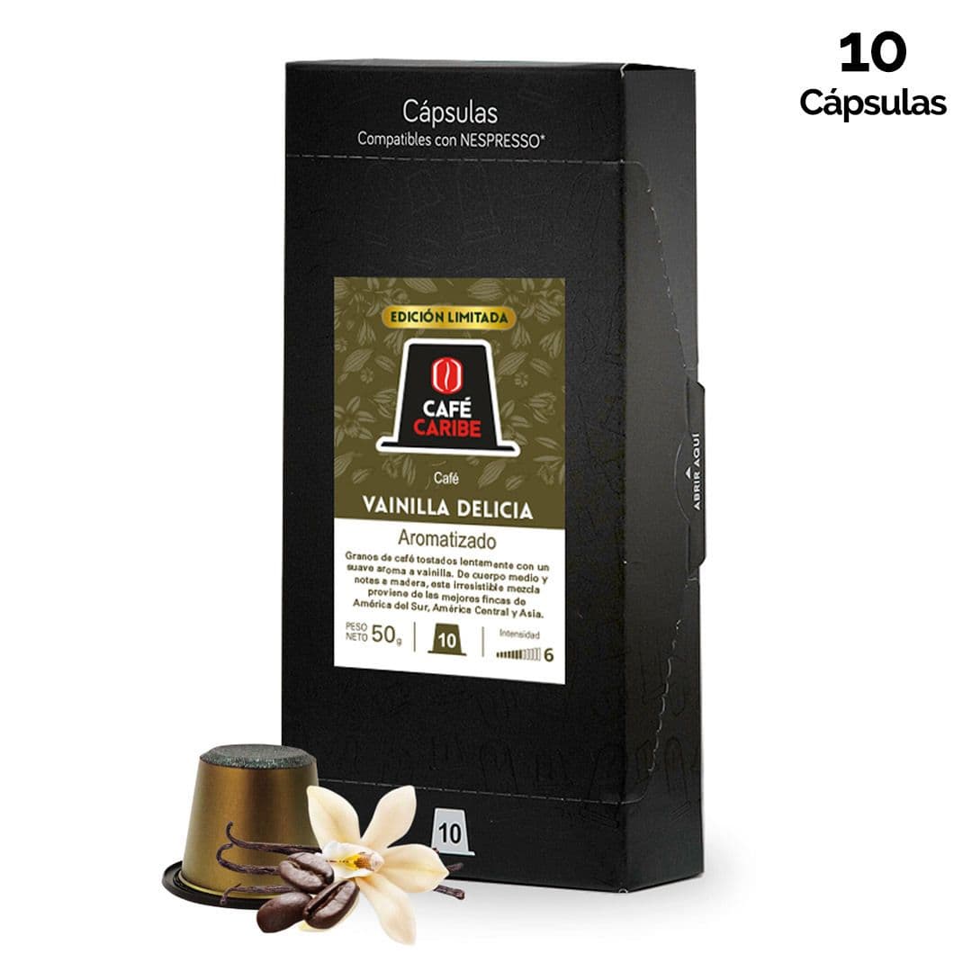 Cápsulas de Café Caribe Vainilla Delicia Nespresso® Compatible (10 Unidades)_1