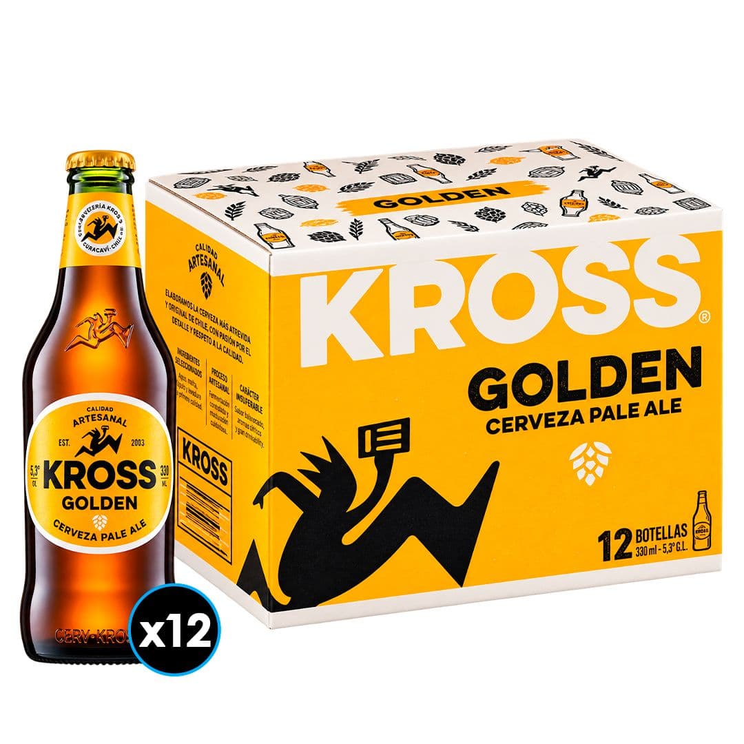 Kit 12x Cerveza Kross Golden Ale en Botella 330cc_1