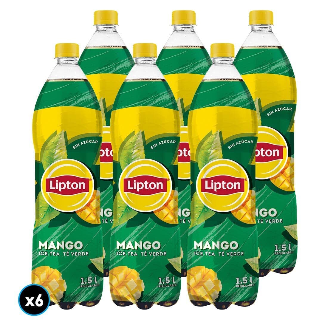 6x Té Helado Lipton Verde Mango 1.5 Litros_1