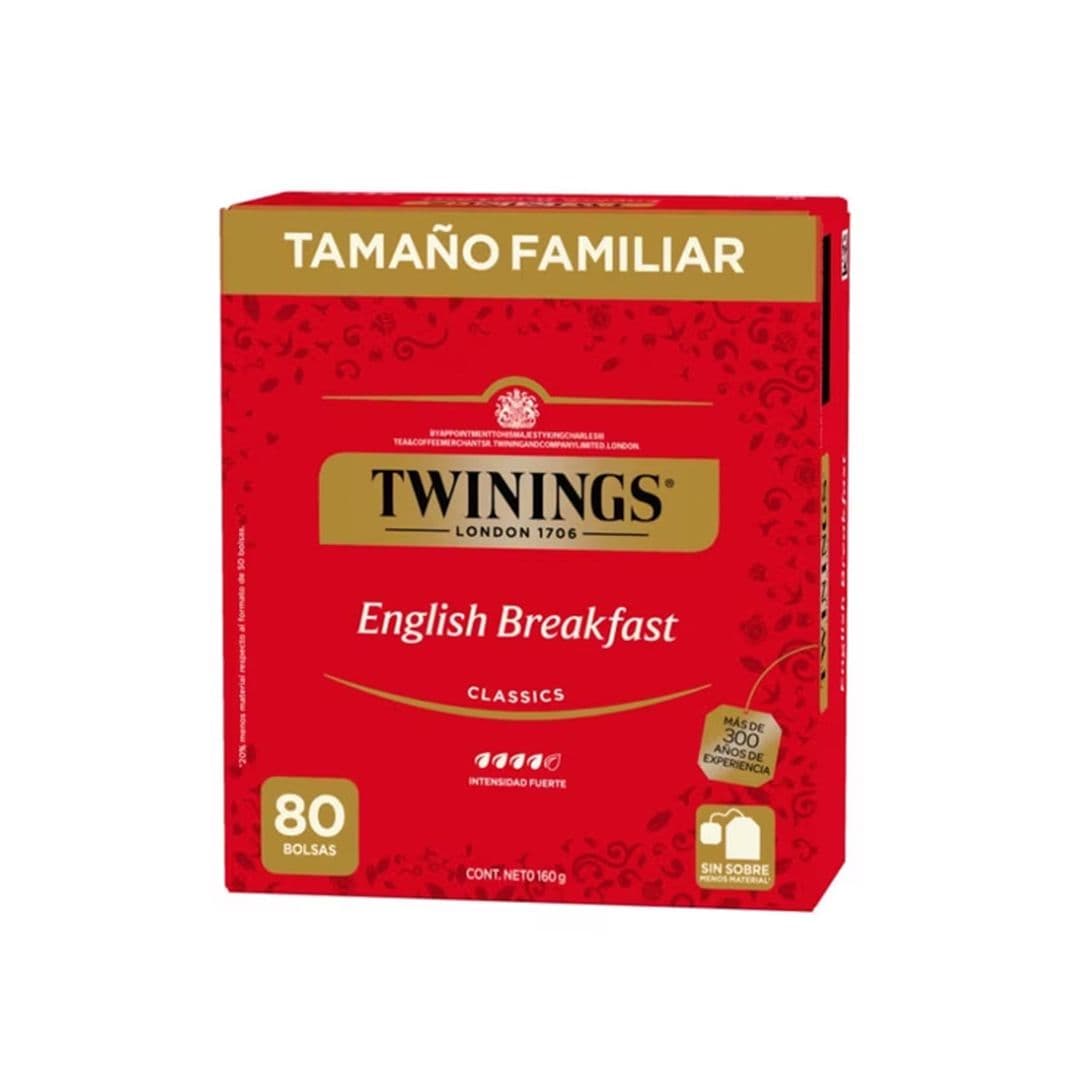 Té Negro Twinings English Breakfast 80 Bolsitas_1